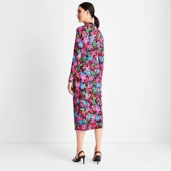 💫HP‼️💫 NWOT FUTURE COLLECTIVE - KAHLANA BARFIELD BROWN Floral Dress in Pink, XS - Picture 4 of 14